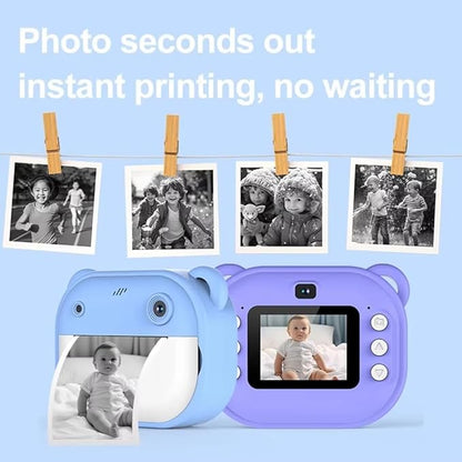 Instant Print Camera | Digital Camera with 1080P Videos | Portable Instant Camera Printer